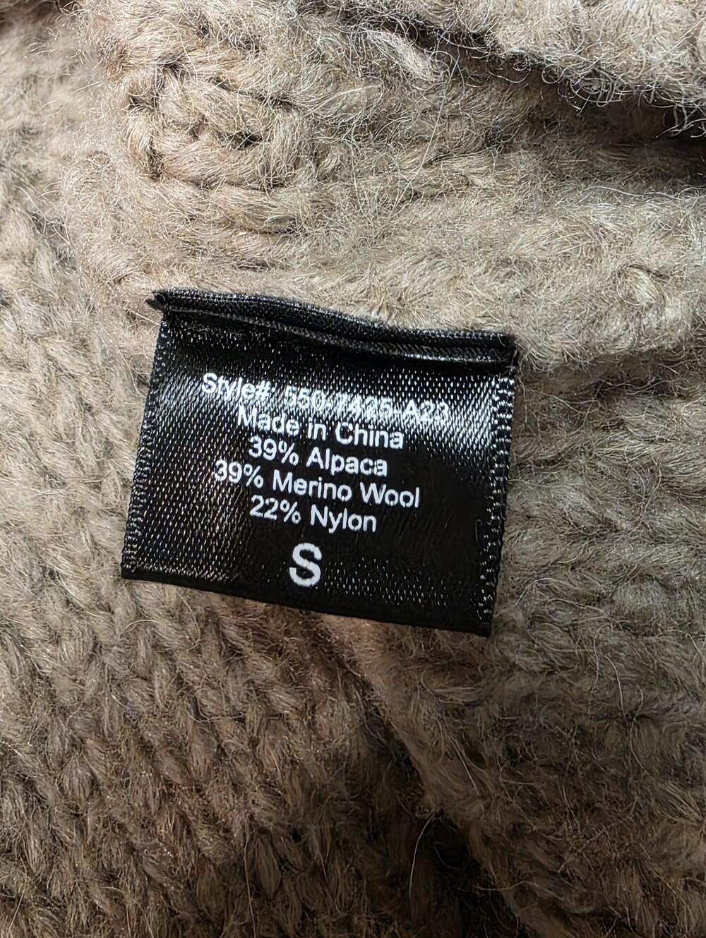 JENNI KAYNE CABLEKNIT HALF ZIP SWEATER CLOVE S - Picture 5 of 11